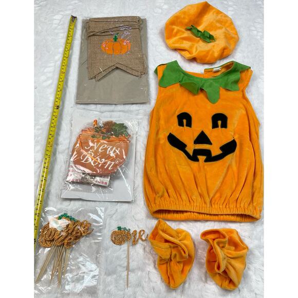 Autumn Fall Pumpkin First Birthday Bundle for One Year Old 1st Party Decorations - Picture 14 of 16